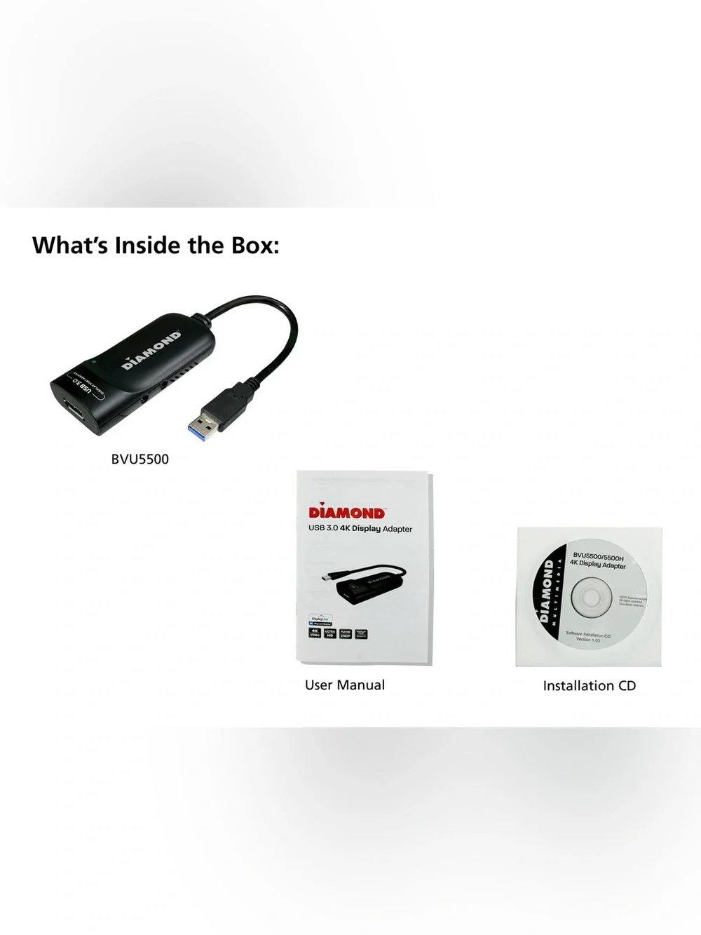 Diamond display adapter Multimedia USB 3.0 to DisplayPort 4K UHD